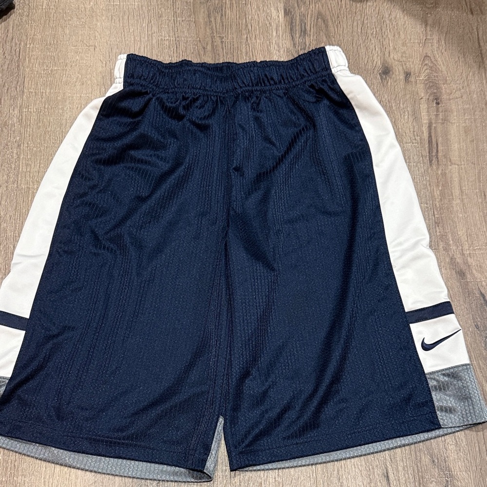 Nike Kids Navy and White Shorts